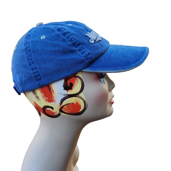 New Orleans Washed Denim Embroidered Adjustable Baseball Cap - Youth - Picture 4 of 6